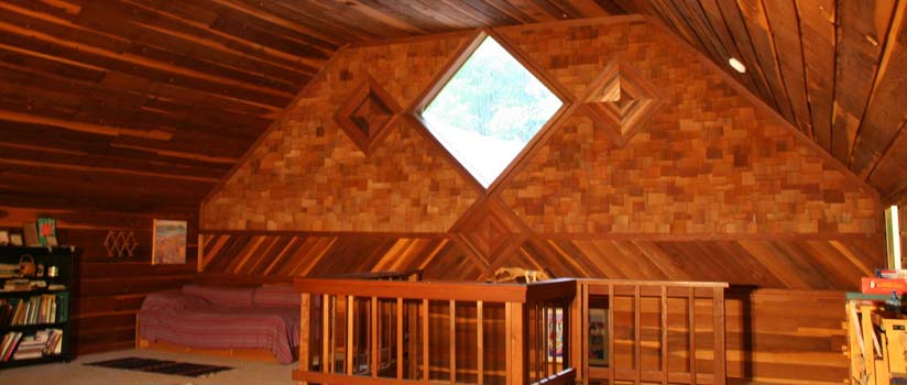 Redwood barn loft
